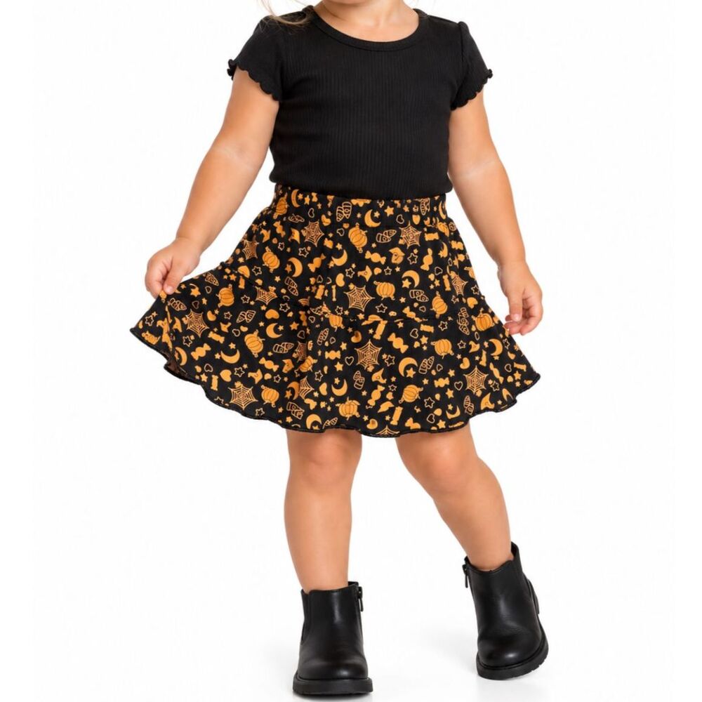 🔥 5 for $30 🔥 Spooky Halloween Print Skirt | Size 24M